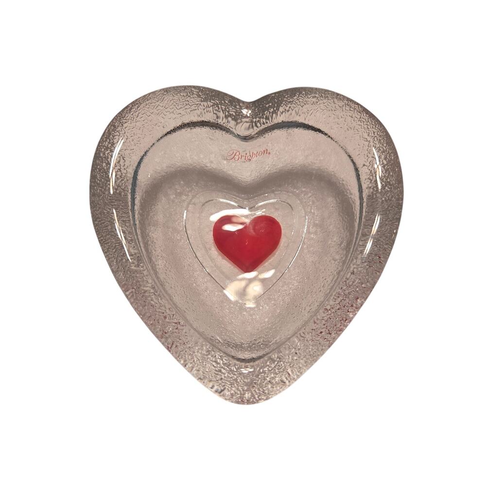 Brighton Keeper of My Heart Glass Trinket Dish Jewelry Tray
